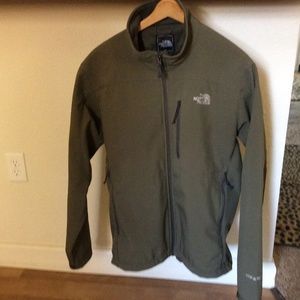 North Face TNF Apex softshell Jacket Large Olive Green